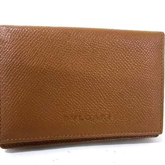 BVLGARI Accessories - BVLGARI Classico Business Card Case 20357 Brown Leather for Men and Women